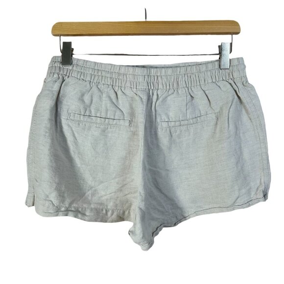 GAP Cream Linen Blend Drawstring Waist Shorts Women's Size S - Picture 2 of 5